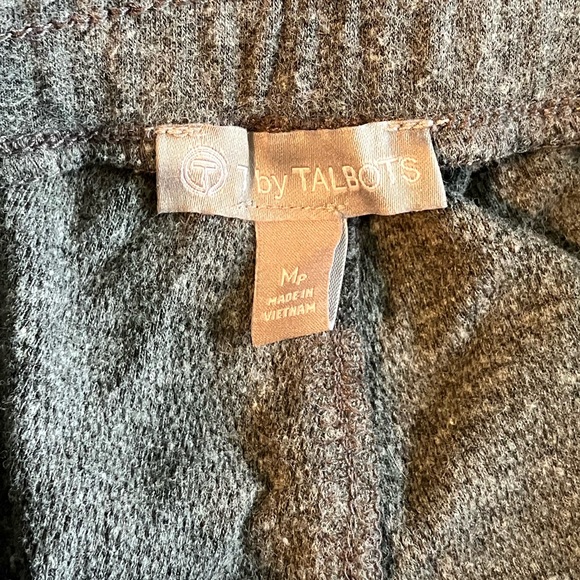 T by Talbots Gray Joggers with Stars Ribbon Tie Petite M - Picture 8 of 10